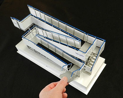 Model for aircraft boarding ramp – 1:25 scale
