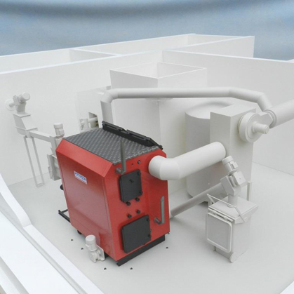 Biogas Boiler Model – Scale 1:50