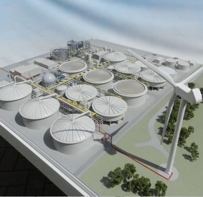 GSK Biogas Waste Treatment Plant – 1:200 Scale