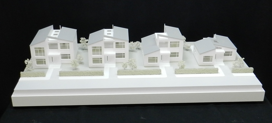 1:50 Scale White Styled Street Scene