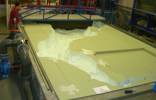 River Bed Model in Fibreglass