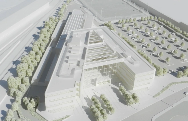 White Styled Model of College