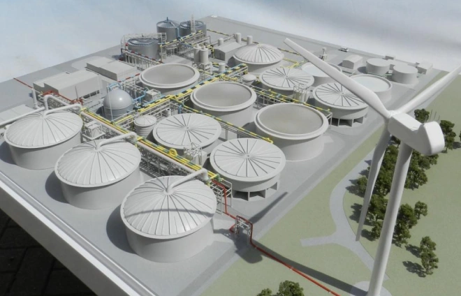 GSK Biogas Waste Treatment Plant - 1:200 Scale