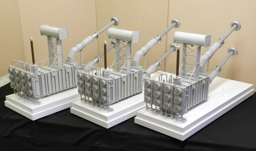 Three Industrial Transformer Models - 1:20 Scale