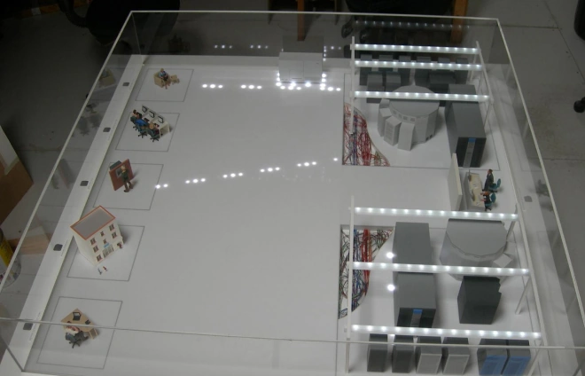 1:25 Scale Model of Data Centre for International Bank