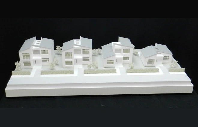 1:50 Scale White Styled Street Scene