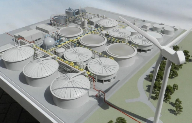 Biogas Waste Treatment Plant